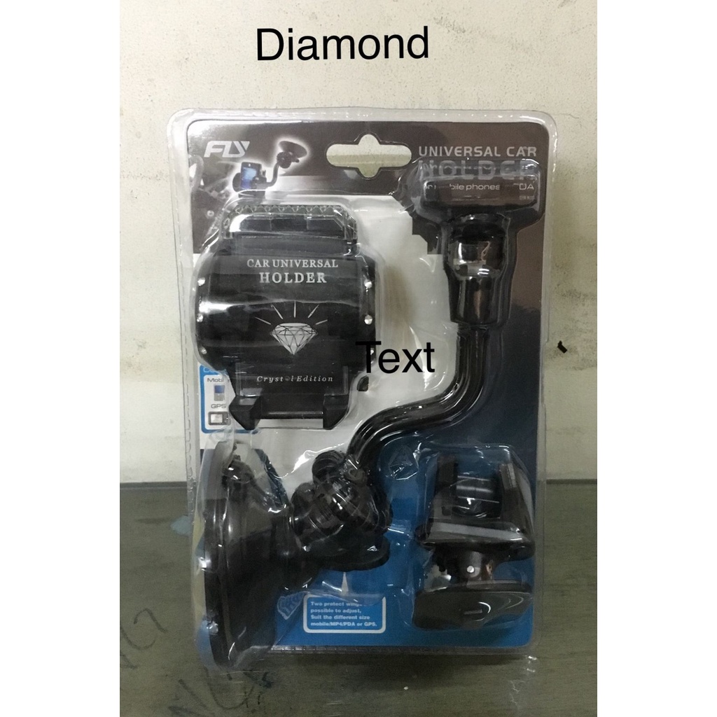 Car Holder Diamond Universal SmartPhone GPS Untuk Di Kaca &amp; Ac Mobil Rotasi 360 Derajat