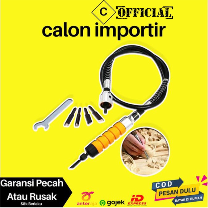 Paket Lengkap Pisau Ukir Patung Kayu Pahat Listrik Alat Wood Carving Elektrik Tool Set Cod Bisa COD