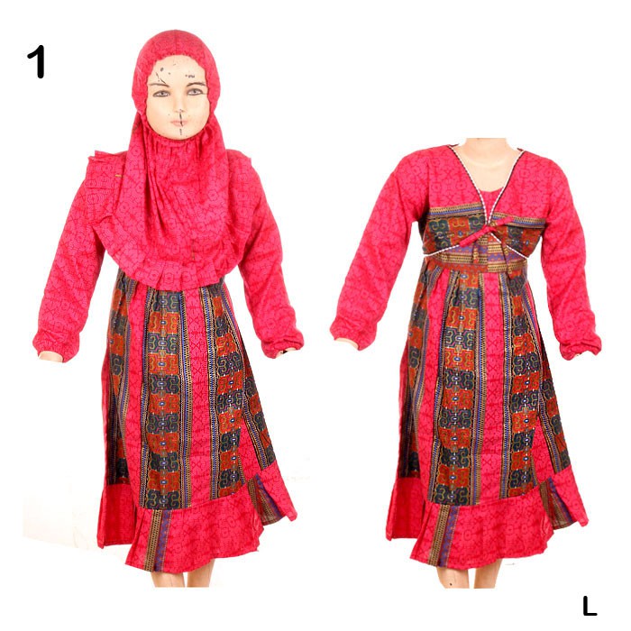 Gamis Anak Plus Jilbab Fadya