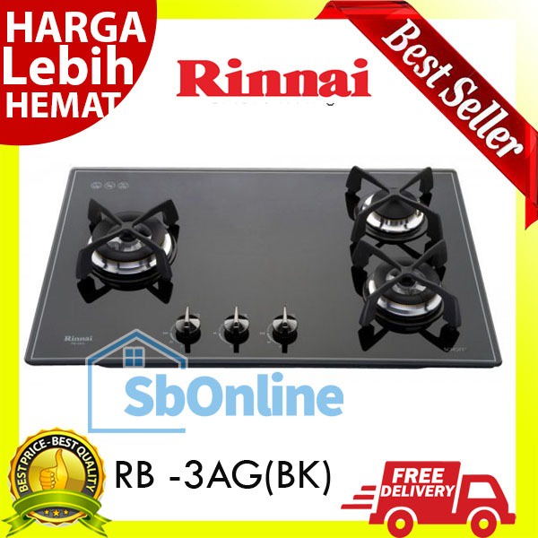 RINNAI Kompor Tanam RB-3AG (BK) - 3 Tungku