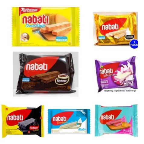 

Nabati Wafer 46gr isi 5pcs/Wafer/Camilan/Biskuit