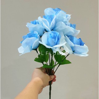  bunga  Mawar  7 Cabang Bunga  Artificial Dekorasi  Shopee 