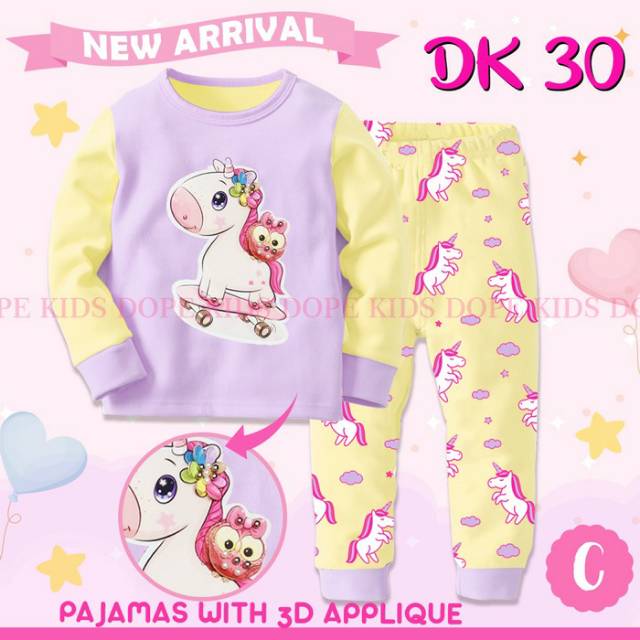 Pajamas baju tidur anak Dope Kids DK 30