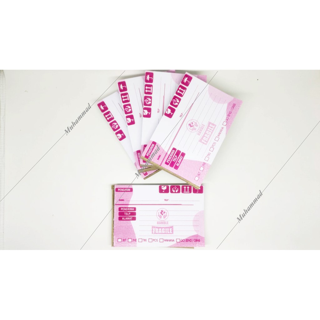 

Label Pengiriman Fragile Warna Putih Pink 100 Lembar