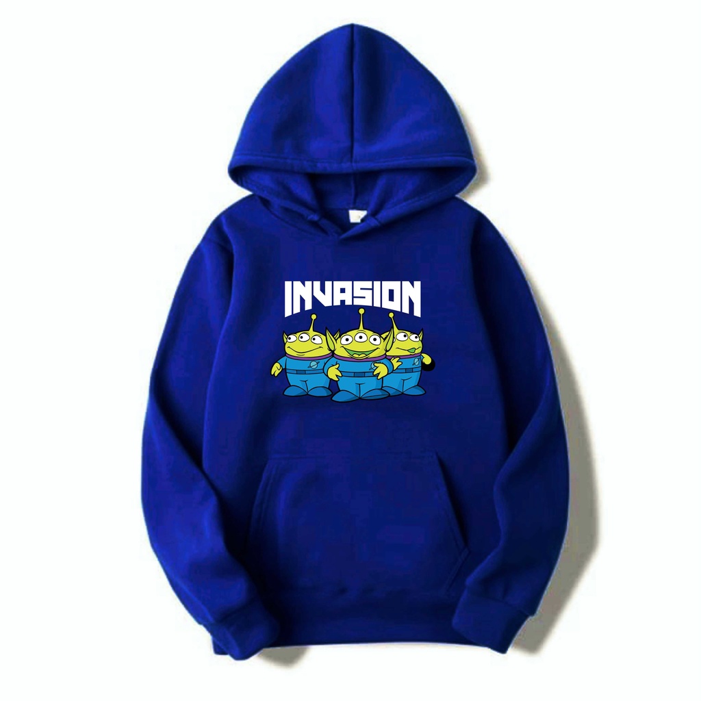 INVASION Sweater Hoodie II INVASION Jumper Hoodie II Sweter Oblong Topi Sz M - XL ( Pria &amp; Wanita / Anak &amp; Dewasa )