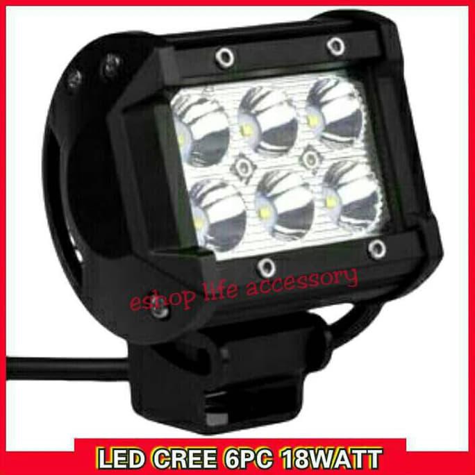 DISCOUNT LAMPU SOROT TEMBAK KABUT LED 6 MATA HEADLAMP UTAMA MOTOR MOBIL #2