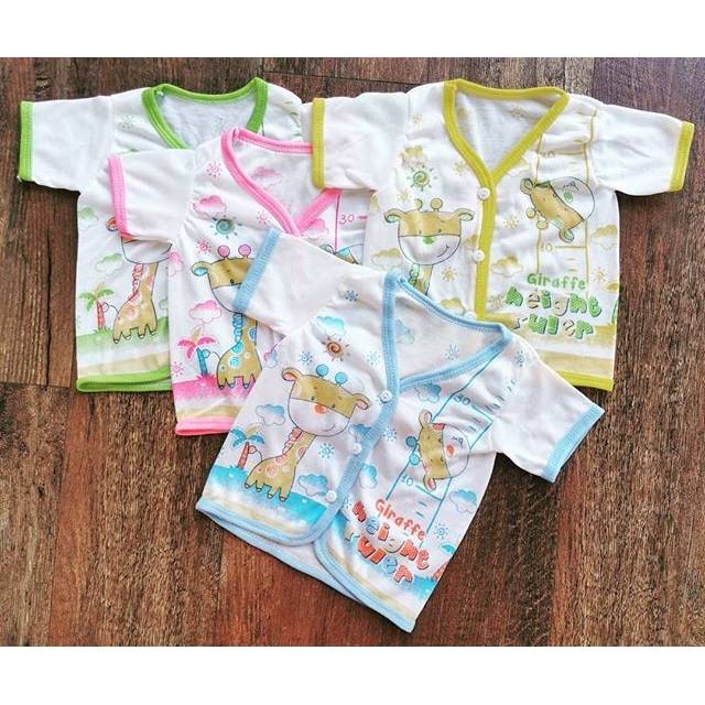 baju bayi pendek pola putih sablon merk PIP MIM - SNI lusinan