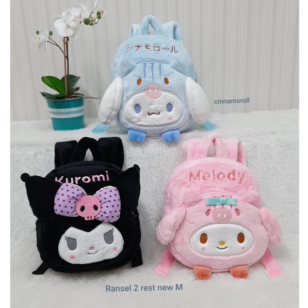 Tas Ransel Melody Cinamoroll Kuromi/Backpack anak paud/Tas Sekolah Anak Perempuan/Kado Tas Anak