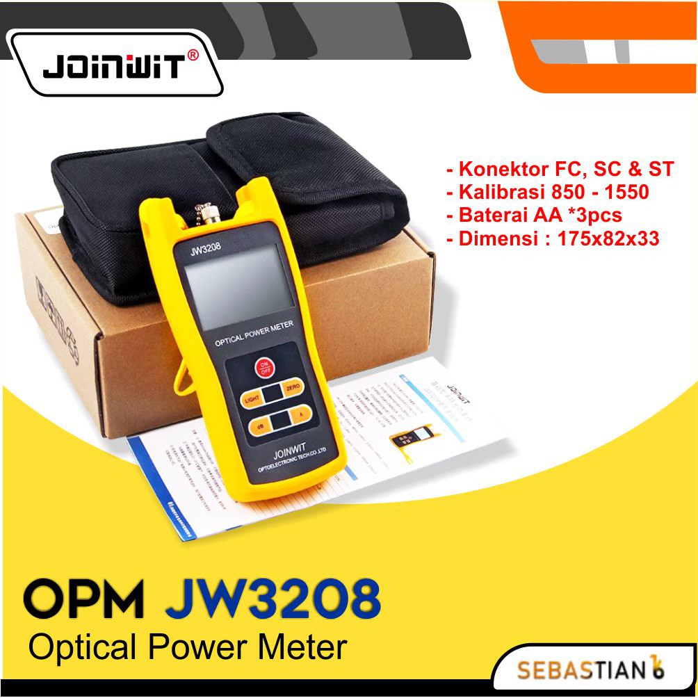 OPM Optical Power Meter JOINWIT JW3208 Fiber Optik Cable Tester OPM Joinwit JW3208