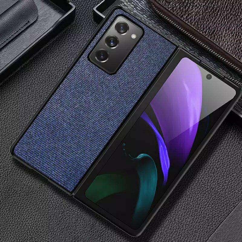 Original Case Shockproof Case Thin Soft Fabric Canvas Denim Samsung Z Fold 2 2020