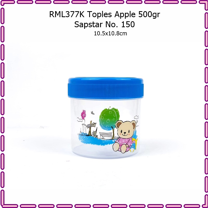 RML377K Toples Plastik Apple 500gr Sapstar No. 150