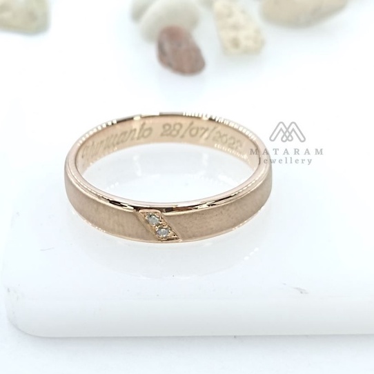 Cincin Emas Kuning Gold Kadar 30% - 90% Single - Bisa Request Model Cincin - Cincin Nikah Cincin Tun