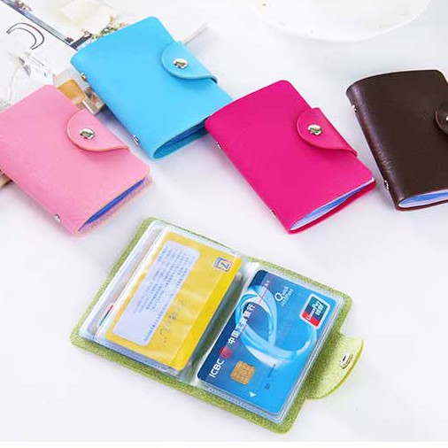 

Dompet Kartu Kulit Warna Warni / 24 Kartu / Souvenir Pernikahan dan Acara lain