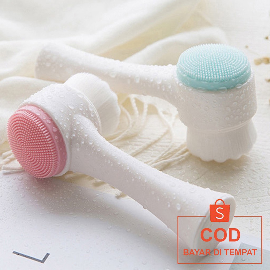 ✅COD Sikat Facial Wash Pembersih Wajah Muka Make Up Komedo Perlengkapan Kamar Mandi Rumah