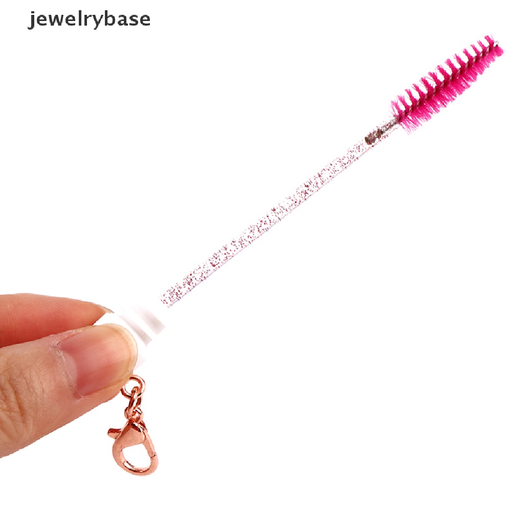 (jewelrybase) Tabung Brush Maskara Glitter Dengan Rantai Untuk Extension Bulu Mata