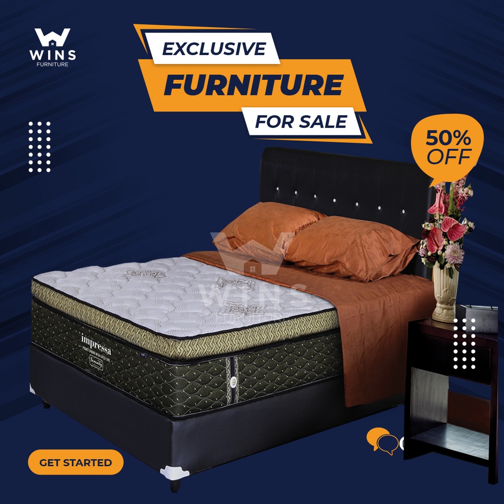 Kasur Matras Spring bed Elite Serenity Impressa Latex