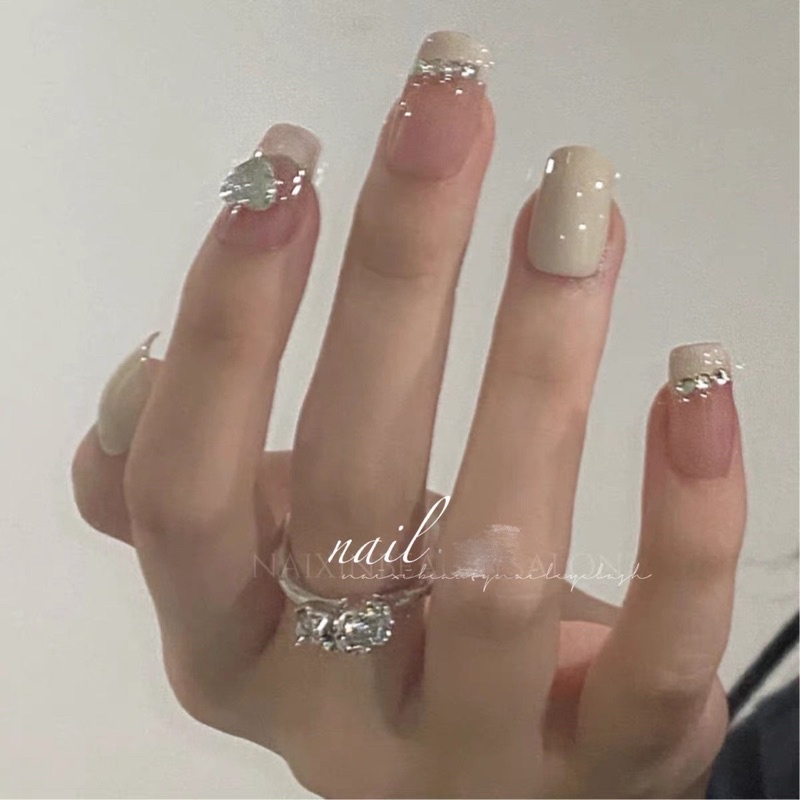 Kuku Palsu 【 B54，lem cair】Nikah Wedding False Nailart Pengantin Tangan