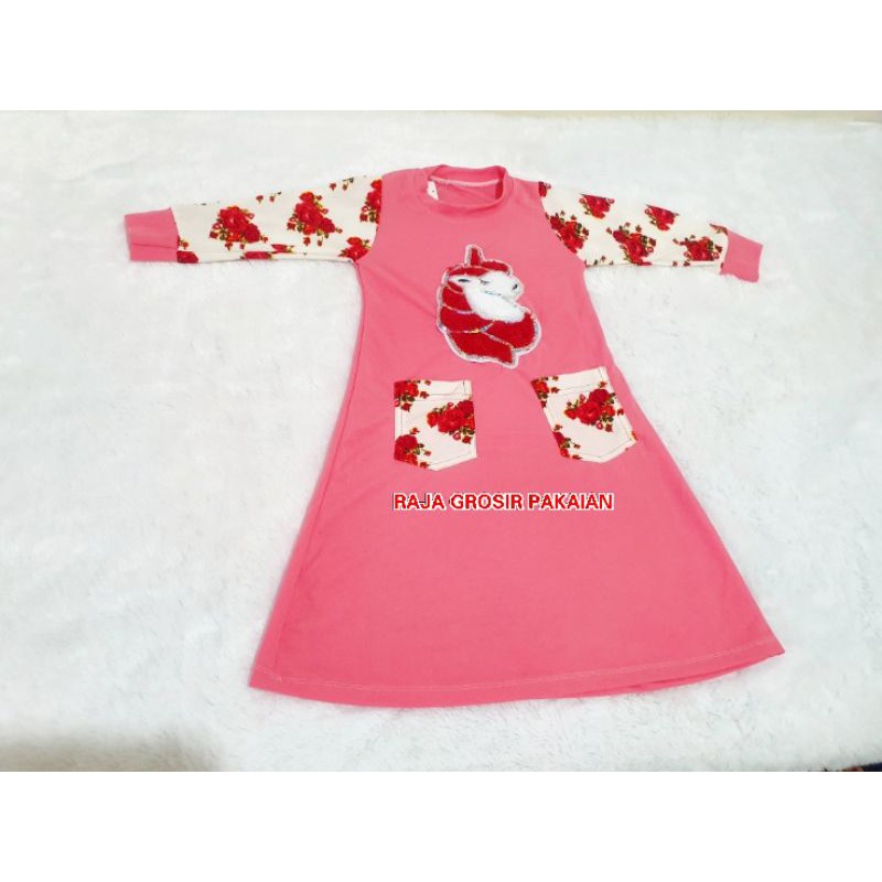 Baju Gamis Anak Variasi Boneka Estimasi 3-12 Thn