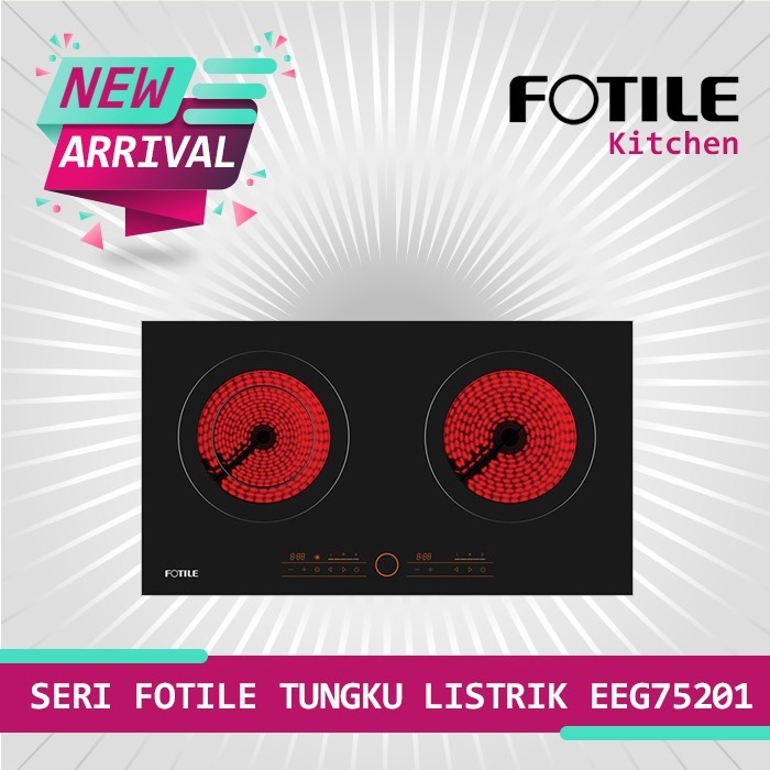 FOTILE kompor Listrik Kaca EEG75201 Electric HOB