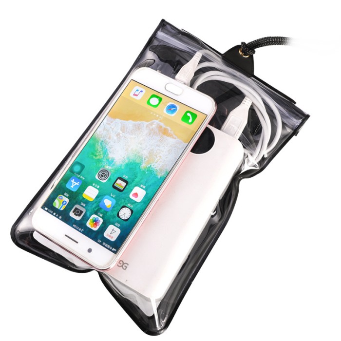 Premium Large Waterproof Handphone Case + Audio Jack +Charge