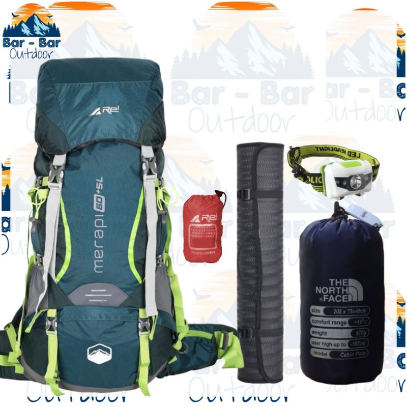 Paket Murah Tas Gunung Tas Outdoor Carrier Arei Rei Merapi 60+5L