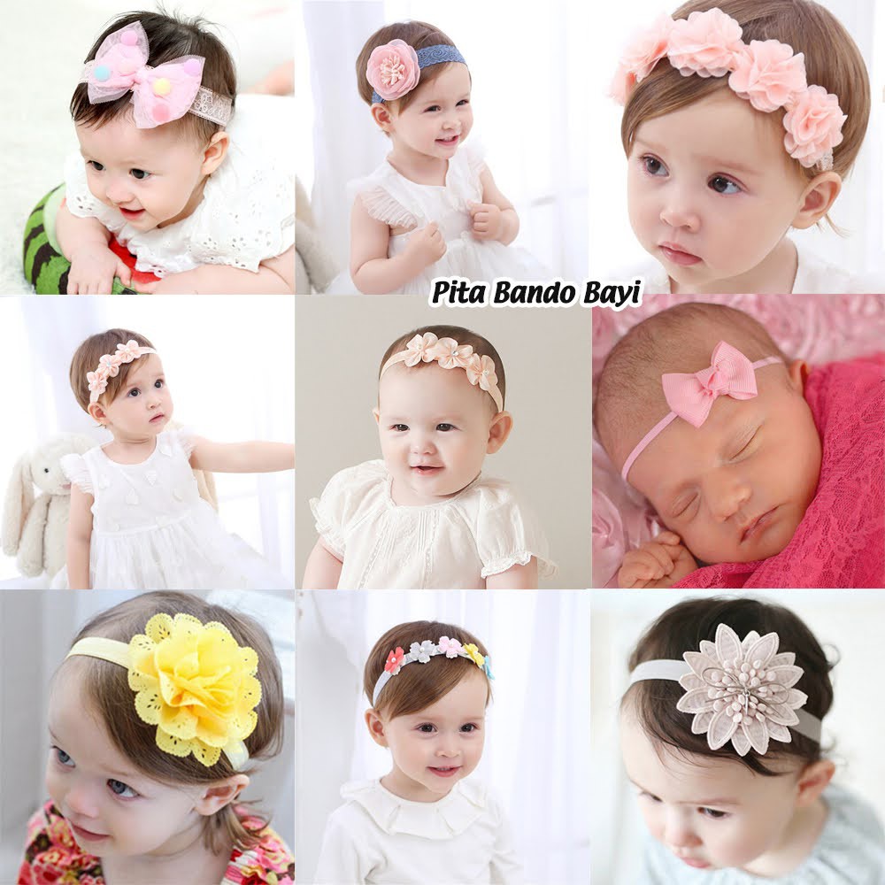 Bando Anak Perempuan BABY LEON Bando Bayi Bandana Bayi Baby Headband Pita Kepala TY-021/22/23/24