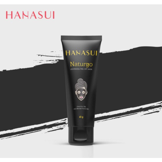 [TUBE] Hanasui Naturgo  Peel Off Mask Black Tube  Original BPOM