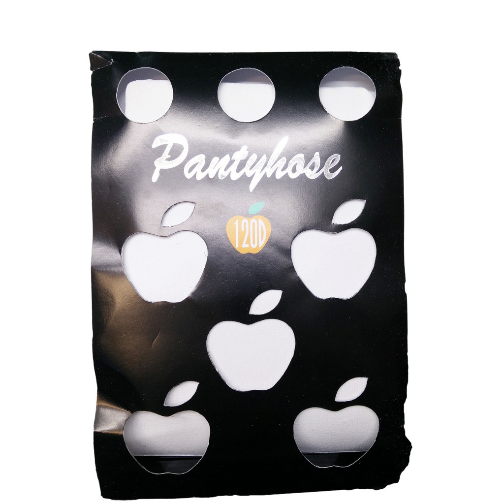 Stocking Pantyhose Celana Apple 120 Denier Hitam Putih Cream