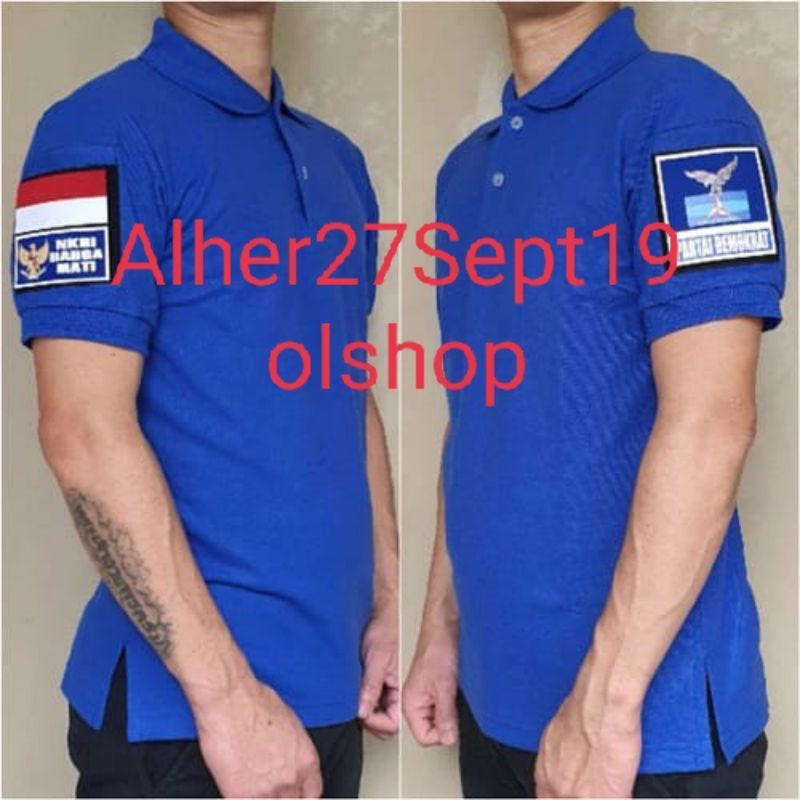 Kaos partai Demokrat baju partai Demokrat seragam partai Demokrat kaos kerah partai Demokrat kaos ka