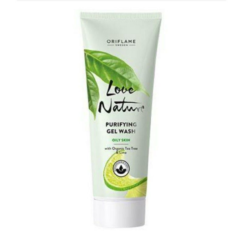 Love Nature Purifying gel wash for oily skin with Organic Tea Tree &amp; lime