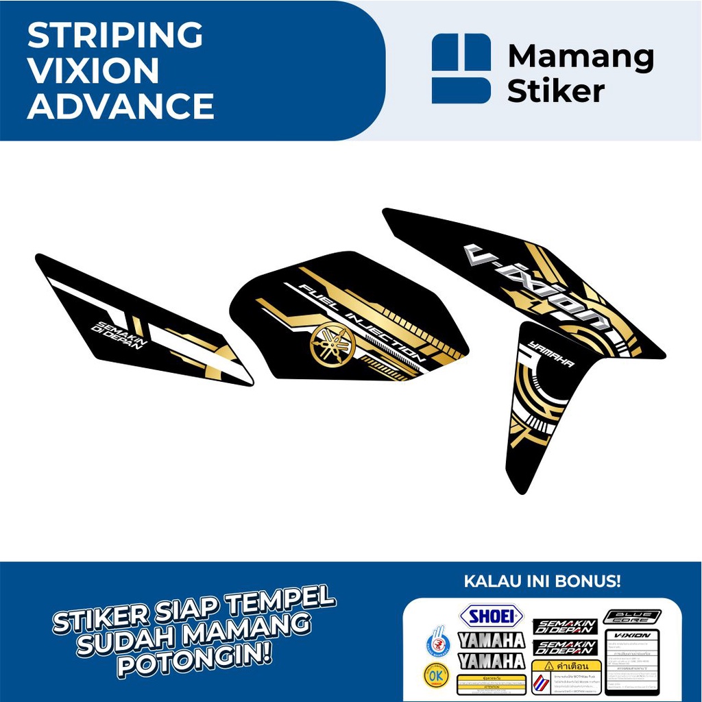STRIPING VIXION ADVAN 150 NVA VARIASI 2 ROBOT/STIKER YAMAHA VIXION ADVANCE 2015 2016 2017/STICKER VI