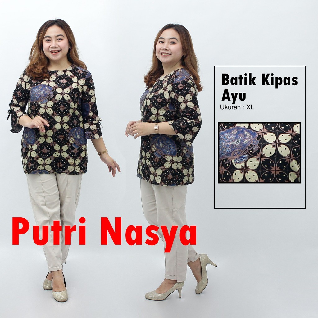 Blouse Batik Atasan Wanita Size Lengkap S-M-L-XL-XXL-3L-4L-5L Model Lengkap Seragam Batik