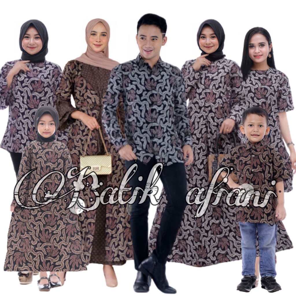 [ COD ] Batik Couple Keluarga Sania Ruffle Ori Ndoro Jowi Dnt TERMURAH DI SHOPEE