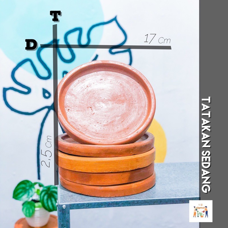 Pot Terakota / Pot Gerabah / Pot Teracotta / Tanah Liat Tatakan Sedang
