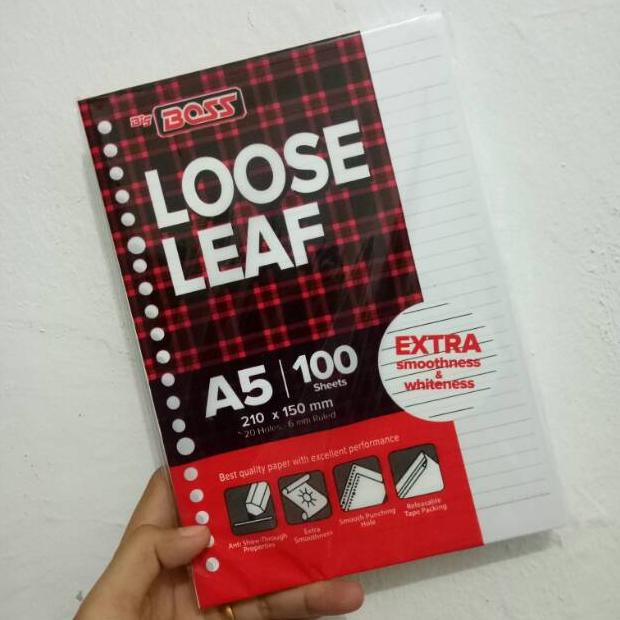 

[(BAYAR DITEMPAT) Isi Binder A5 (20ring) Putih Bergaris