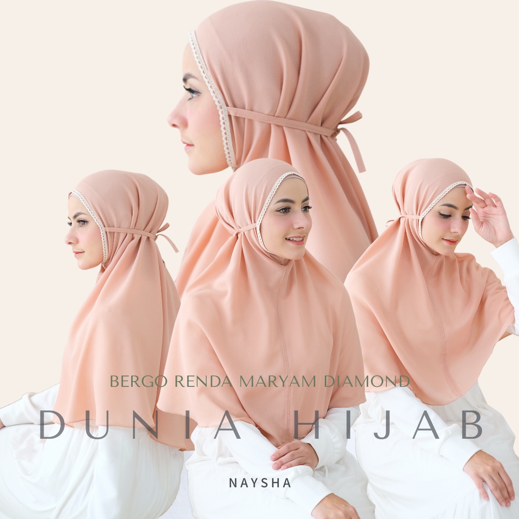 Hijab Instant/Bergo Renda Maryam Diamond