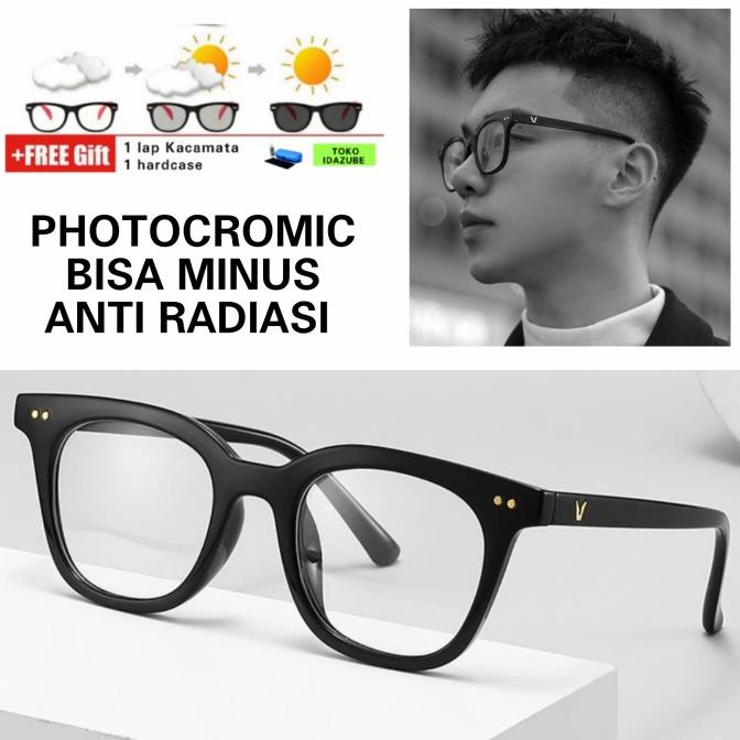 Kacamata Minus Photocromic VINCENT anti radiasi