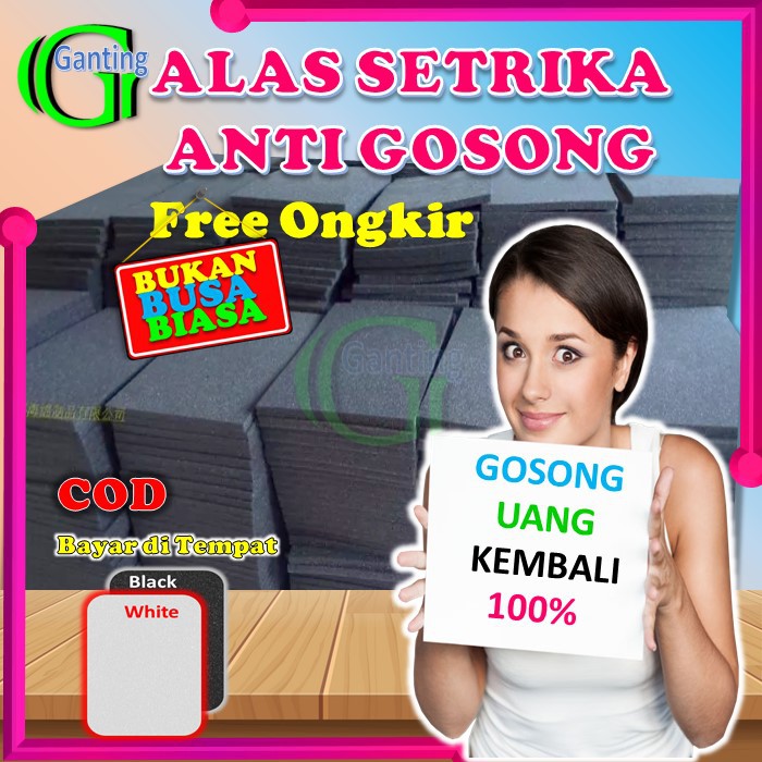 BUSA SPON MATRAS ALAS SETRIKA STRIKA 2CM 1CM ANTI BAKAR AMAN AWET ASLI TERMURAH GARANSI