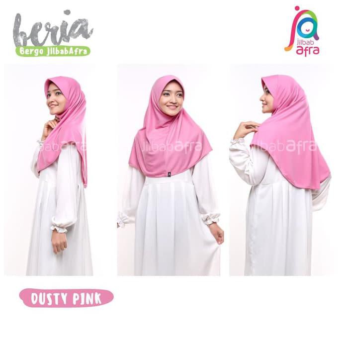 Jilbab Hijab Bergo Instan Kaos Beria Afra (Size S)