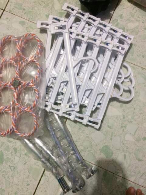 Gantungan Baju Suling Tempel Tembok 6 Titik (paku) || Hanger (import)