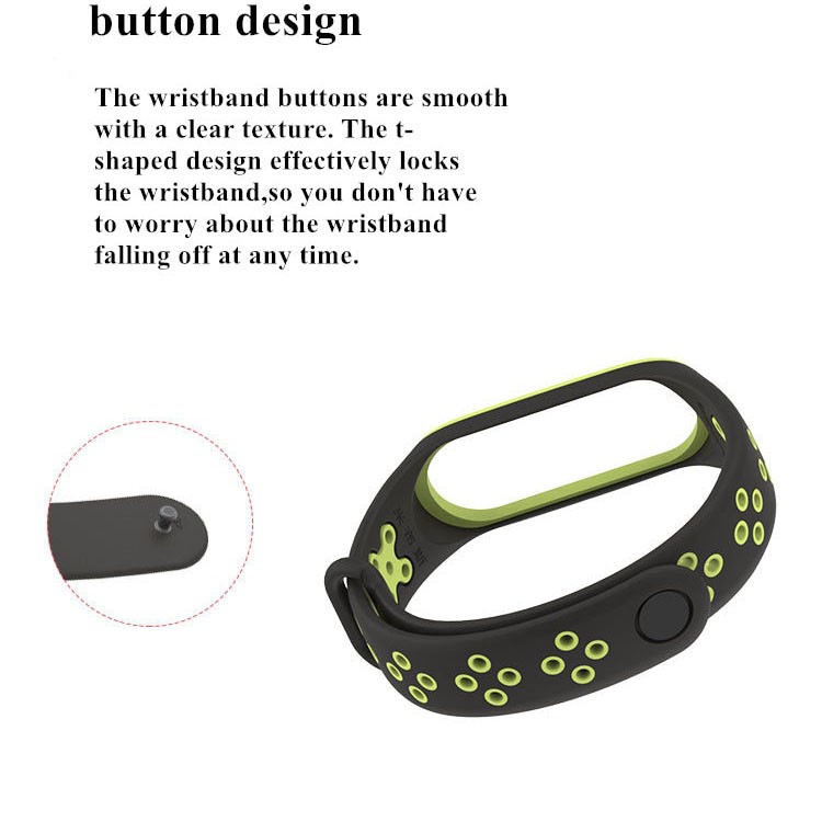 Strap Replacement Sporty Two Color STRAP for Mi Band 4 And Mi Band 5