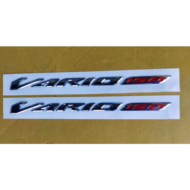1Set Emblem / Logo / Stiker 3D Honda Vario 150 Hitam, Merah & Silver Original