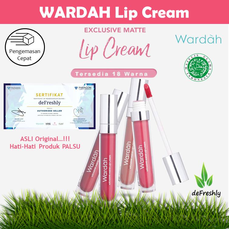 WARDAH Lipcream - Exclusive Matte Lip Cream ( lipstick lipstik lipkrim ) - ORIGINAL