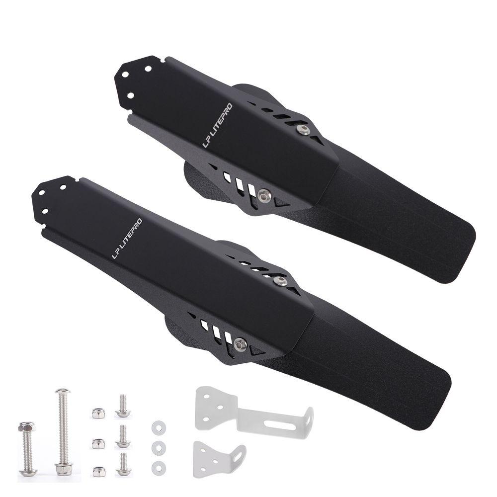 Lanfy Sepeda Mudguard Plastik 1pasang Bagian Sepeda Depan Belakang Mud Guard Spakbor Sepeda Adjustable