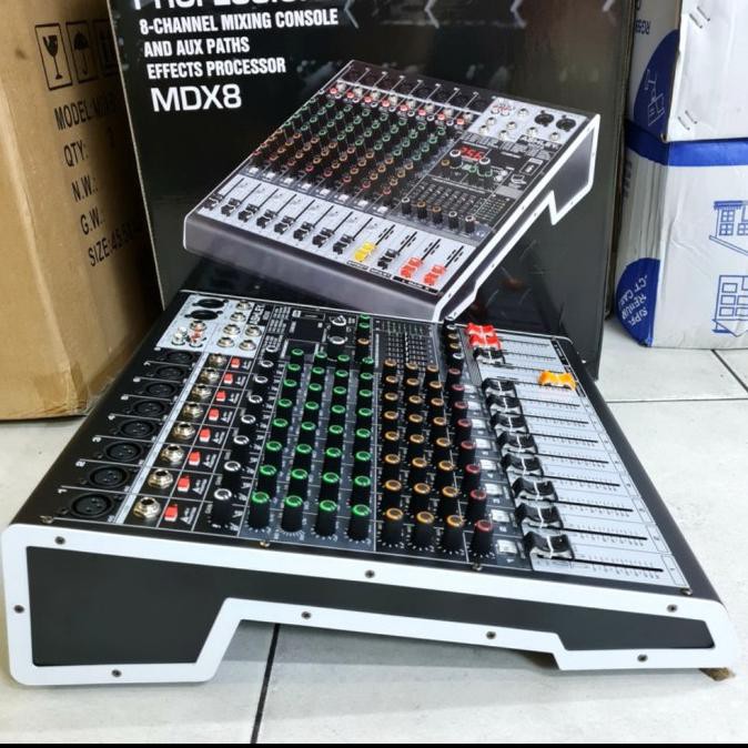Mixer Audio Ashley Original Mdx8 8 Channel Usb Bluetooth Recording New