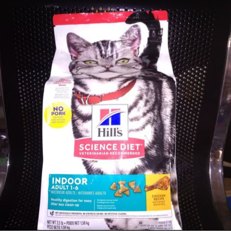 makanan kucing Science Diet Cat Indoor Feline 1,58 kg makanan kucing indoor