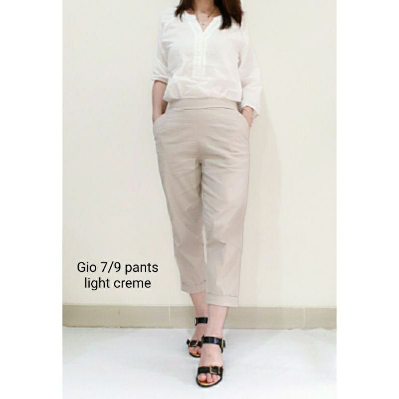 Celana Katun Wanita Stretch 7/9 Gio Baggy Pants