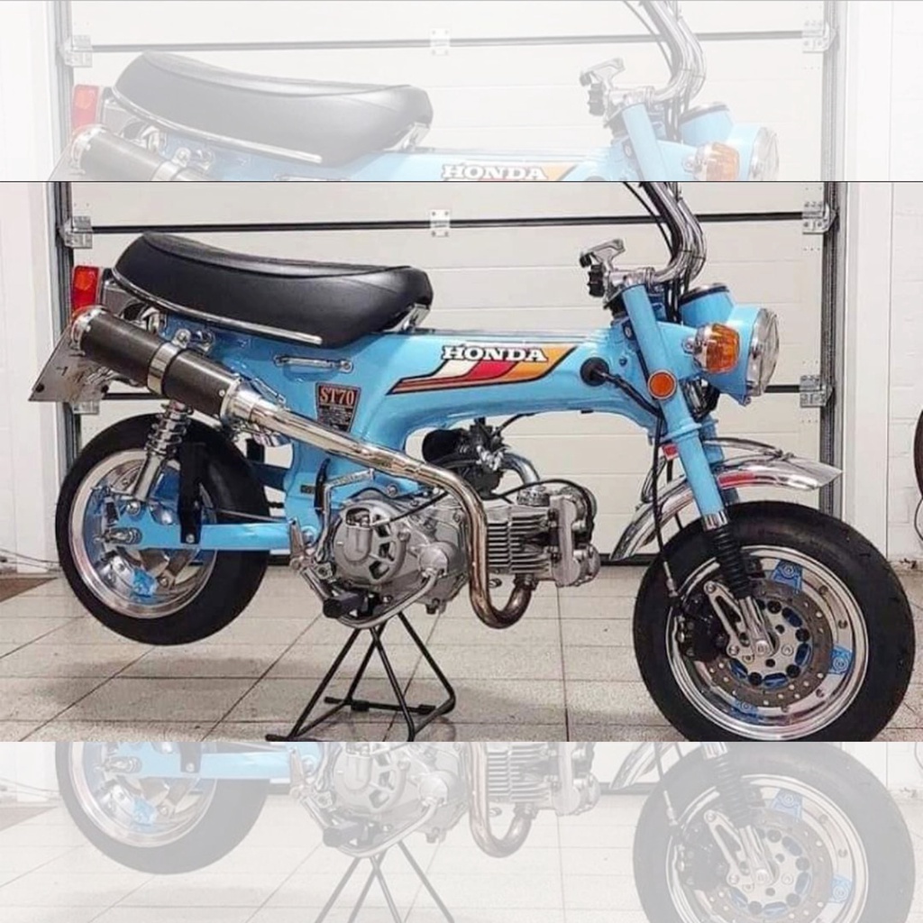 Sticker Stiker Decal  Honda ST70 Blue Hatesix