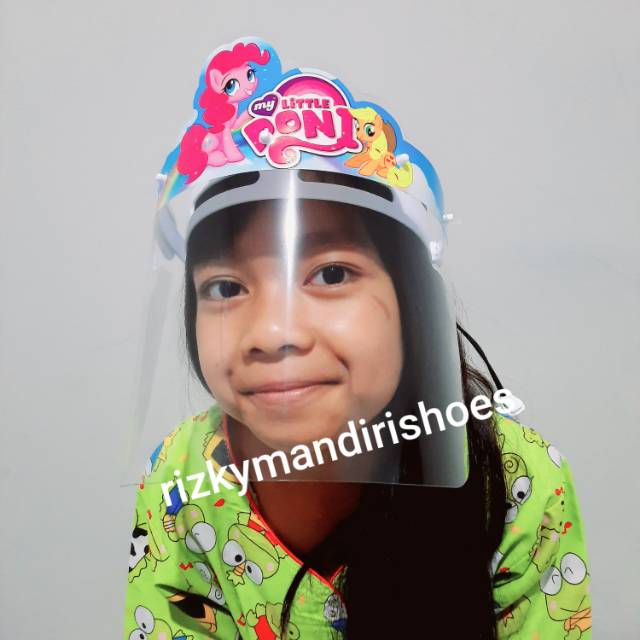 Face shield anak karakter geser / faceshield anak laki / faceshield anak perempuan