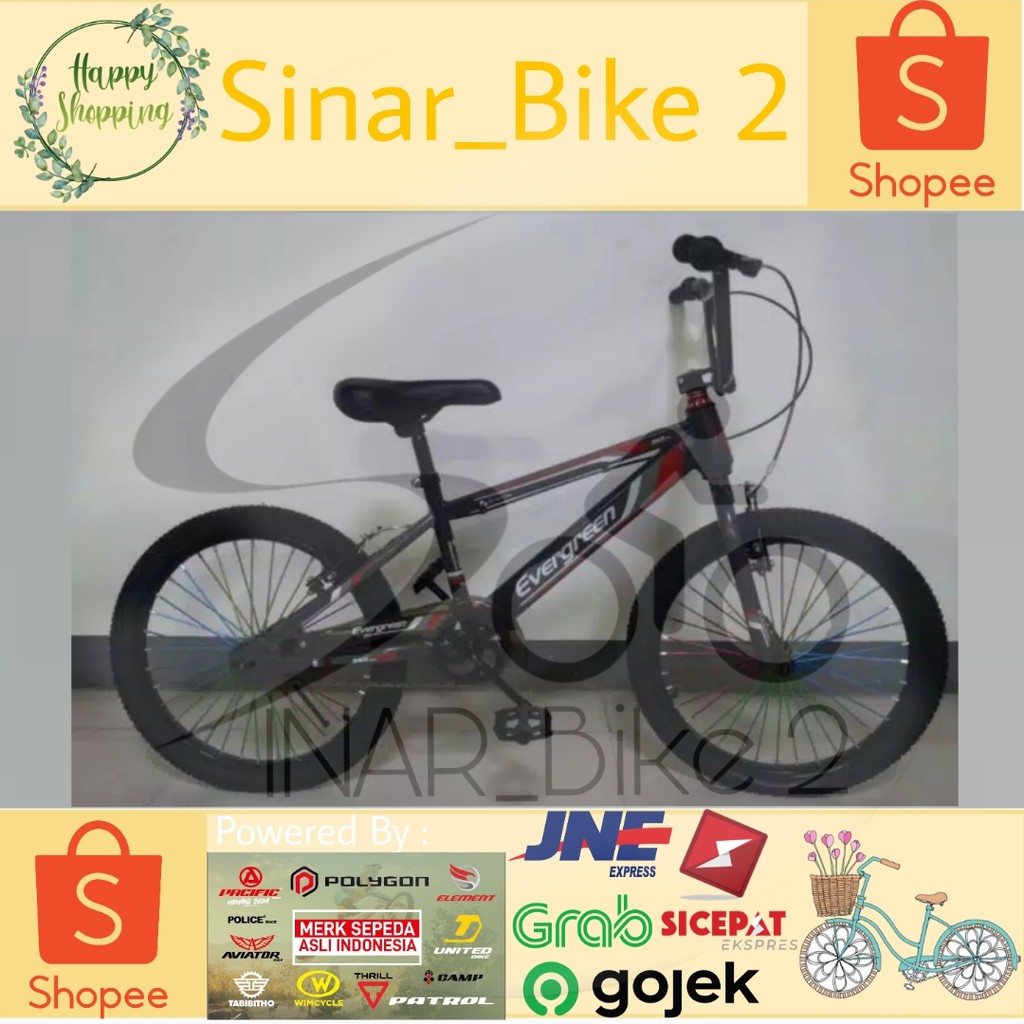 Sepeda BMX Evergreen B1 Anak 20 Inch Jari-jari Warna (Ekspedisi)